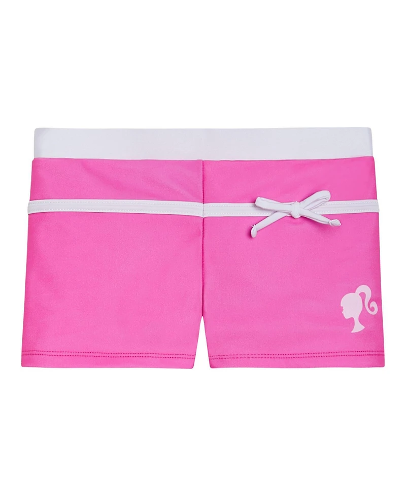 Barbie Girls Racerback Upf 50+ Tankini Top and Swim Shorts Outfit Set