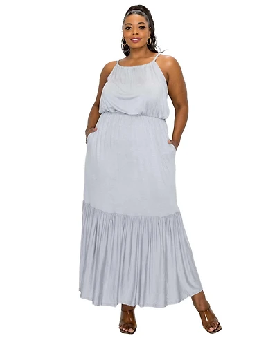 L I V D Plus Ameli Pocket Cami Maxi Dress
