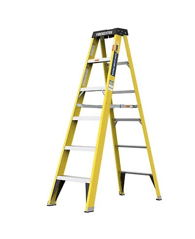 Fiberglass Step Ladder 6-Step 300LBS Yellow