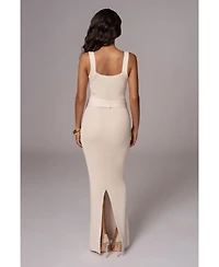 Jluxlabel Plus Black Moonrise Ribbed Maxi Dress