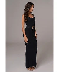 Jluxlabel Plus Black Moonrise Ribbed Maxi Dress