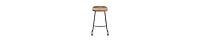 Industrial Barstool – Backless Mango Wood Seat with Metal Frame