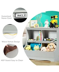 Kids Floor Cabinet Multi-Functional Bookcase