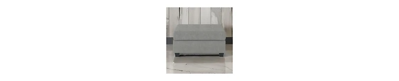 Solid Wood Ottoman – Microfiber Upholstery with Interior Storage