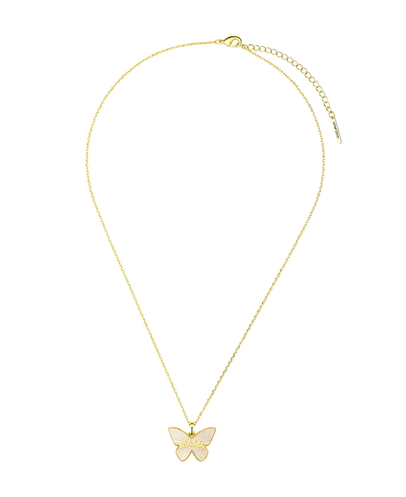 Unwritten Mother of Pearl Butterfly Mama Necklace