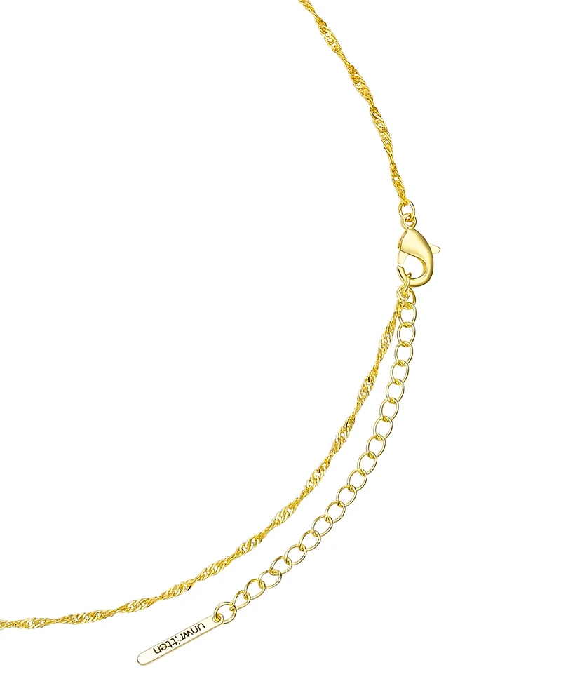Unwritten Mother of Pearl Diamond Cut Heart Nana Necklace