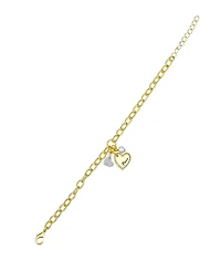 Unwritten Cubic Zirconia Heart and Mother of Pearl Mama Link Chain Bracelet