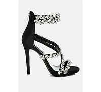 Korna Diamante Embellished Stiletto Heel Sandals