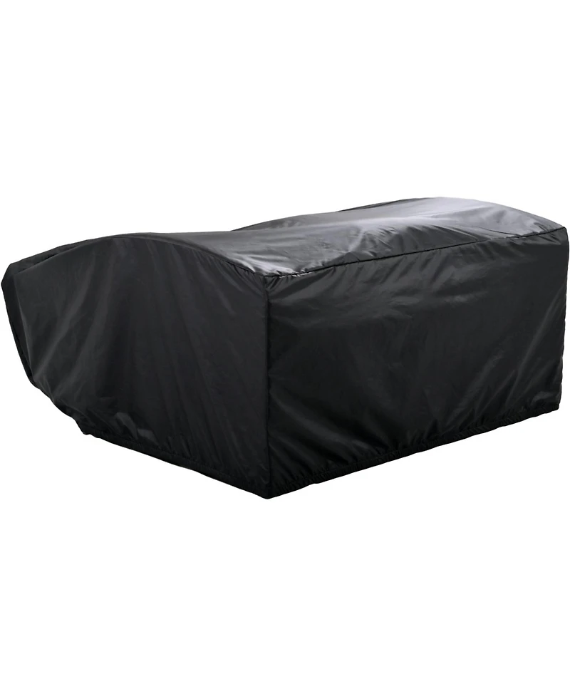 Streamdale Pe Wicker Double Chaise Lounge, Adjustable, White + Cover