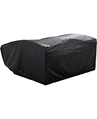 Streamdale Pe Wicker Double Chaise Lounge, Adjustable, White + Cover