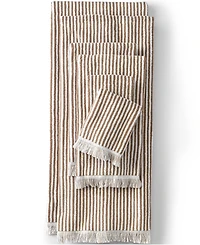 Lands' End Cotton Yarn-dyed Stripe 6-Piece Bath Towel Set