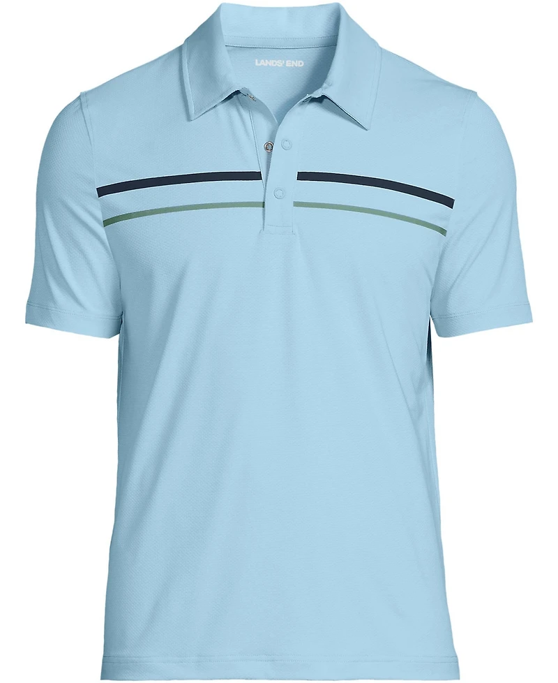 Lands' End Men's Short Sleeve Performance Snap Polo