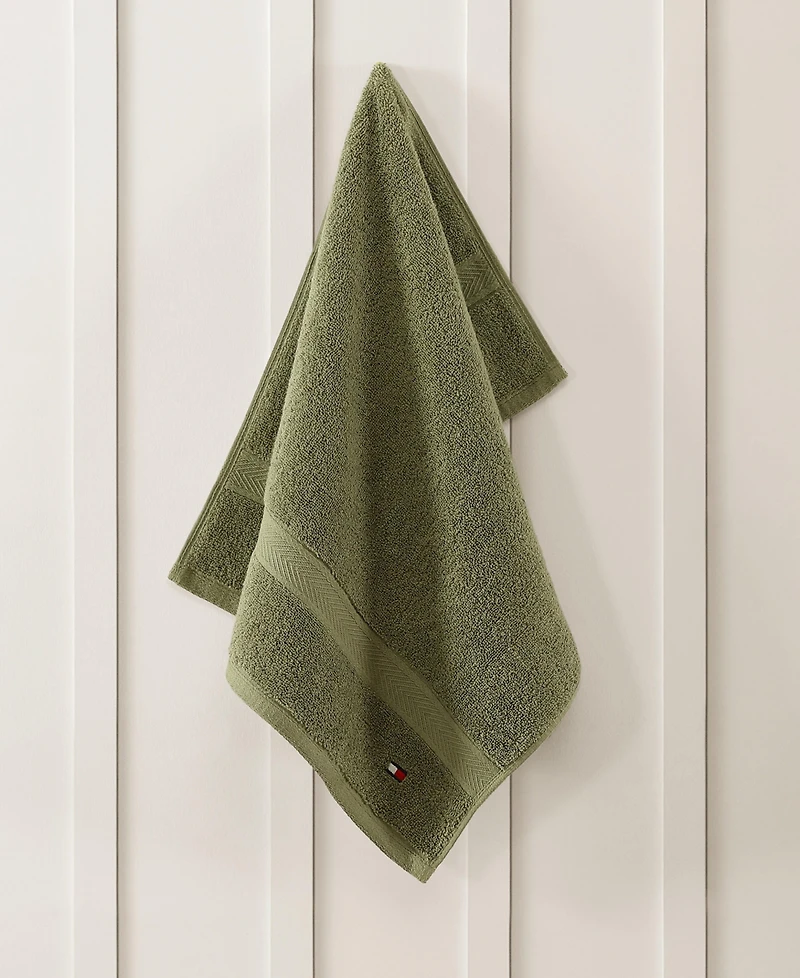 Tommy Hilfiger Home Modern American Solid Cotton Hand Towel, 16" x 26"