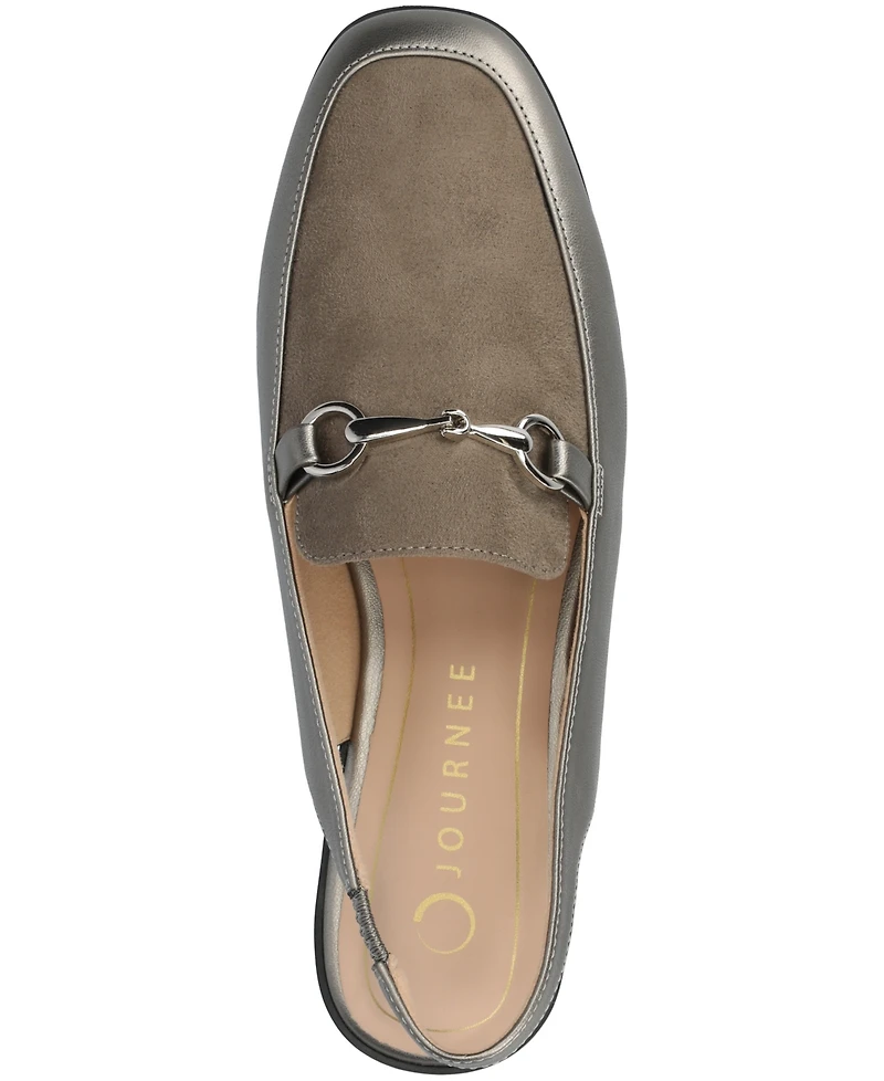 Journee Collection Women's Lainey Square Toe Slingback Loafers