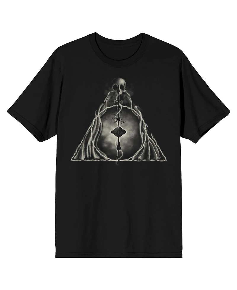 Harry Potter Men's Deathly Hallows Symbol Short-Sleeve T-Shirt-3X-Large
