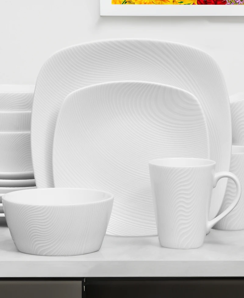 Noritake Colorscapes White-on-White Dune 4-Pc. Square Place Setting