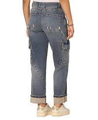 Democracy Women's "Ab"solution Skyrise Straight-Leg Utility Jeans