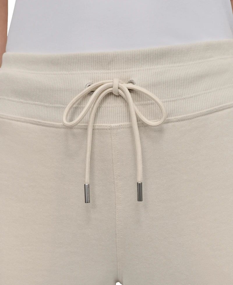 Dkny Sport Women's Studded-Logo Cropped Pants