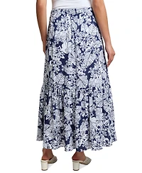 Jones New York Women's Floral Ruffle-Trim Maxi Skirt