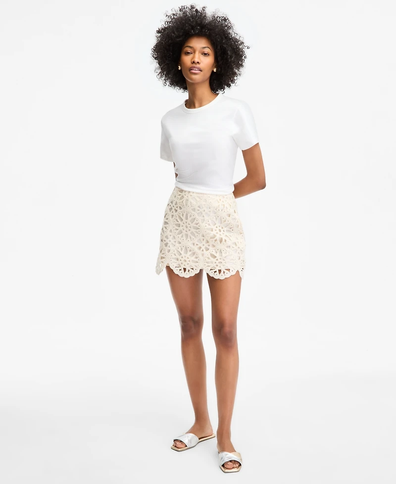 On 34th Women's Sequin Crochet Mini Skirt, Exclusively at Macy's