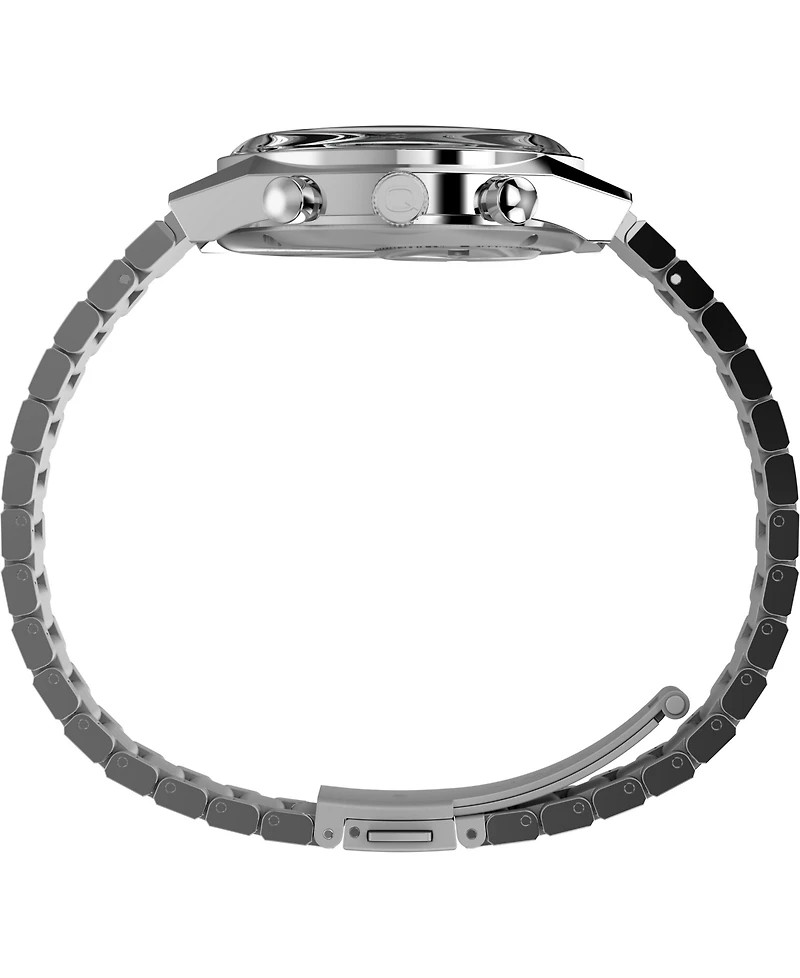 Timex Men's Analog Silver-Tone Stainless Steel Watch, 40mm