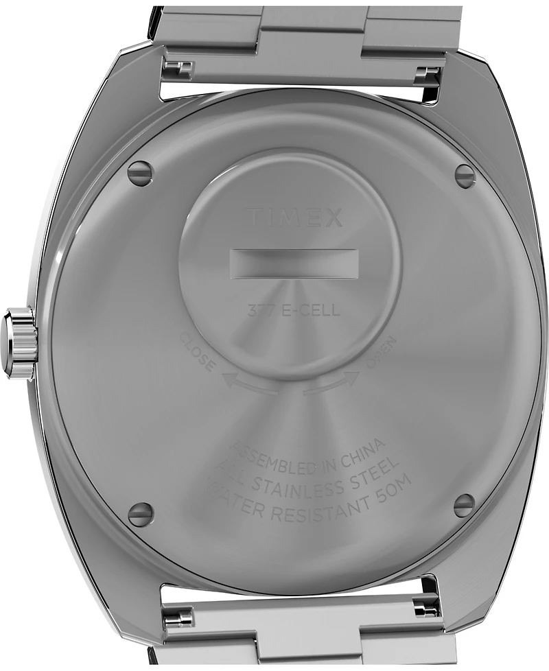 Timex Men's Analog Silver-Tone Stainless Steel Watch, 37mm