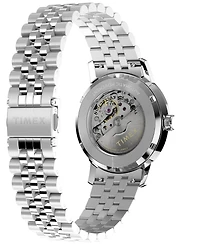 Timex Men's Mechanical Automatic Silver-Tone Stainless Steel Watch, 40mm