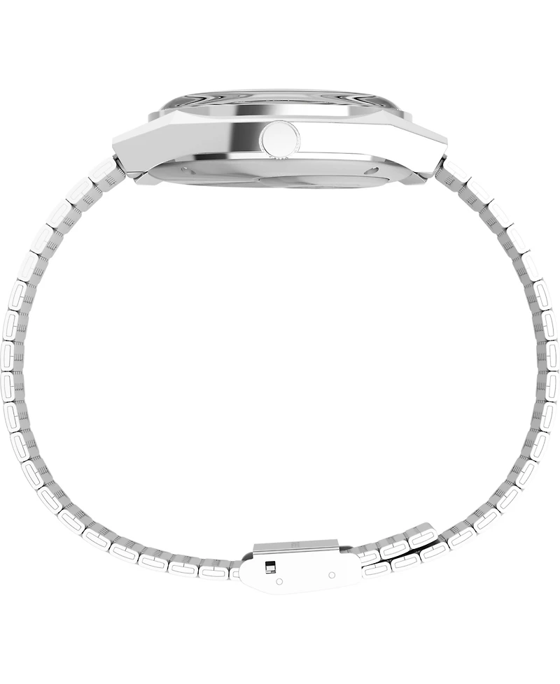 Timex Men's Analog Silver-Tone Stainless Steel Watch, 38mm
