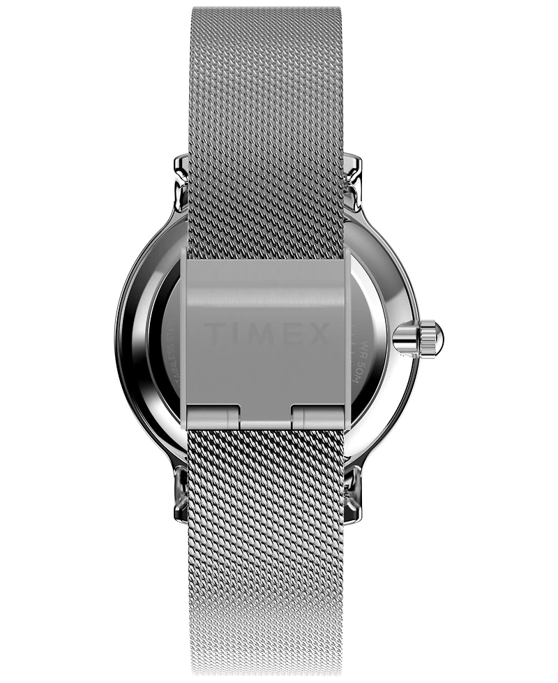 Timex Women's Analog Silver-Tone Stainless Steel Watch, 31mm