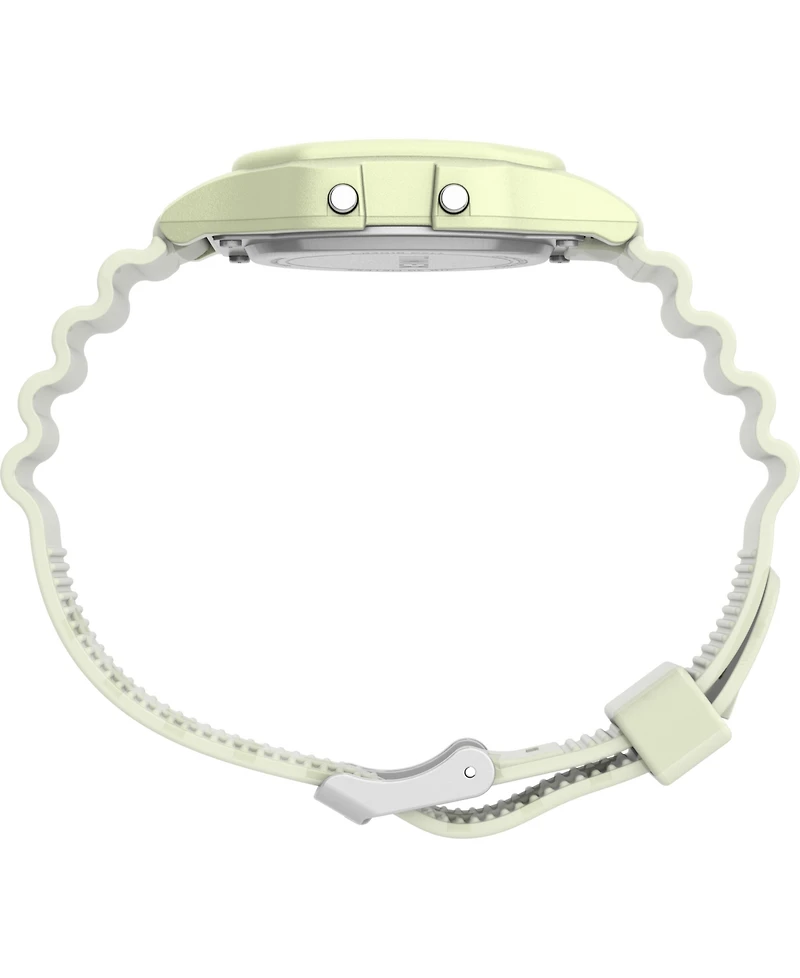 Timex Unisex Digital Yellow Resin Strap Watch, 34mm