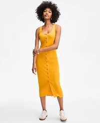 On 34th Women's Rib-Knit Button Down Midi Dress, Exclusively at Macy's