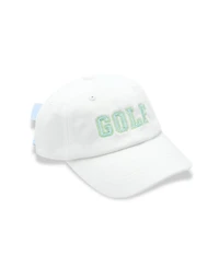 Bits & Bows Girls Golf Bow Baseball Hat in White