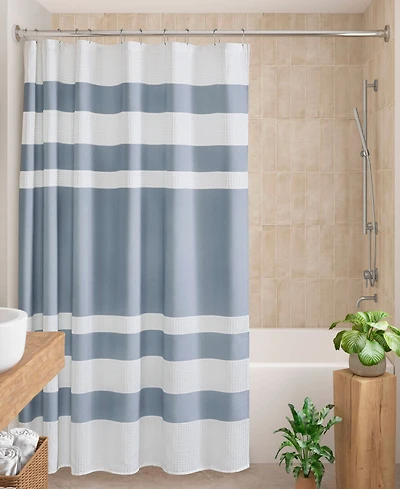 Madison Park Spa Waffle 3M-Scotchgard Shower Curtain, 72" x 78"