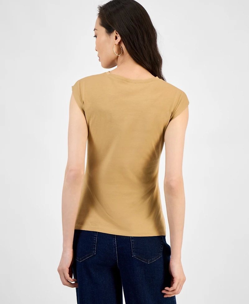 I.n.c. International Concepts Women's Side-Cinched Cotton Tank Top, Exclusively at Macy's