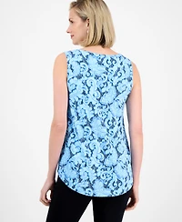 Jm Collection Women's Printed Scoop-Neck Sleeveless Top, Exclusively at Macy's