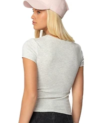 Edikted Women's Daphney Ribbed T Shirt