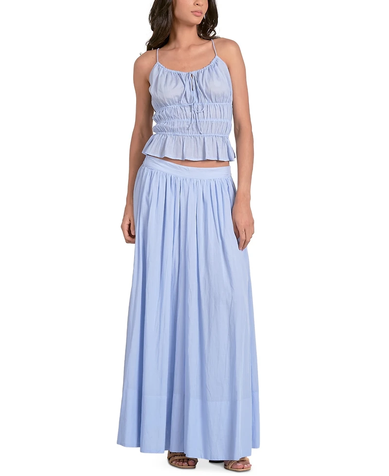 Elan Women's Smocked Peplum Top
