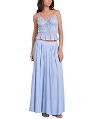Elan Women's Smocked Peplum Top