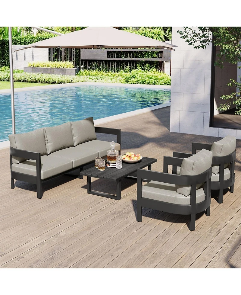 Streamdale High-Quality Outdoor Seating Set with Thick Cushions