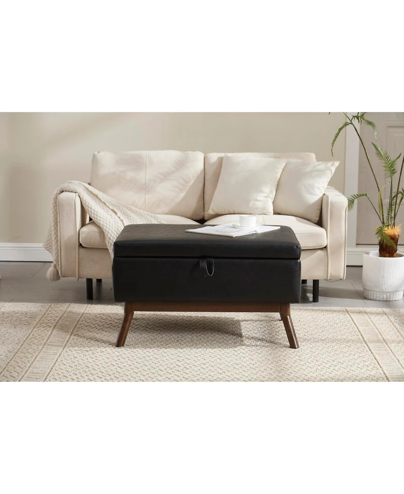Streamdale Mid-century modern storage bench/coffee table, Assembled, Living/entry/family room
