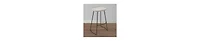 Handcrafted Backless Barstool – Washed Mango Wood Saddle Seat & Metal Base