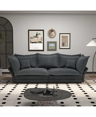 Streamdale Modern Comfy Upholstered Sofa, Convertible Chaise Longue for Living Rooms