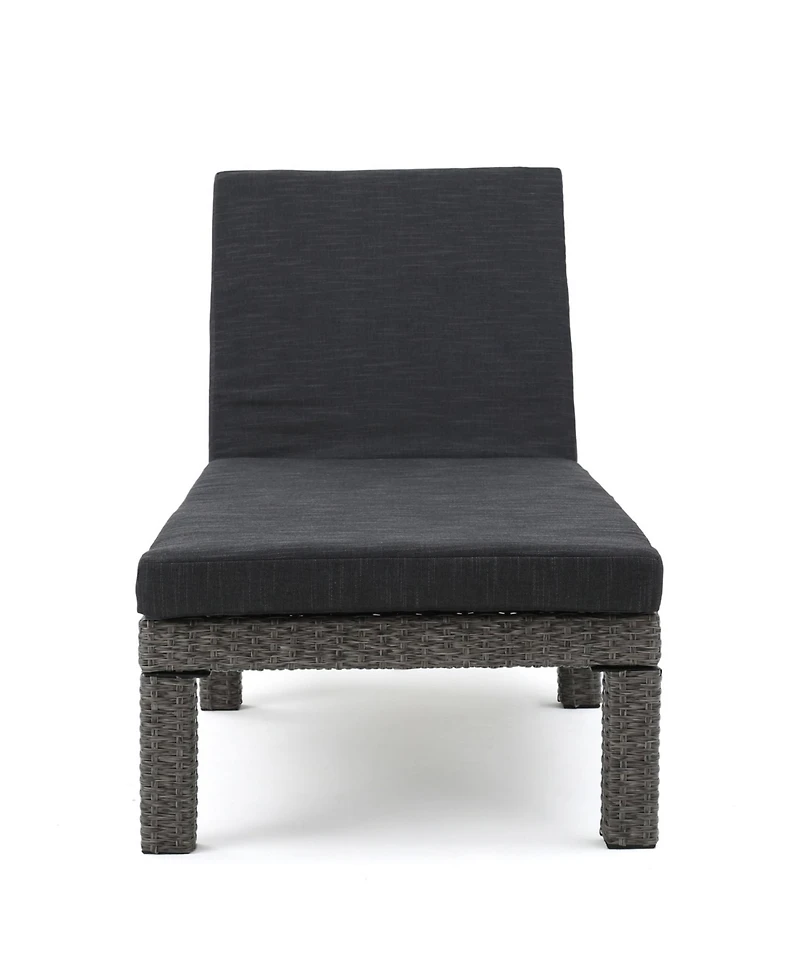 Streamdale Wicker Patio Chaise Lounge with Water Resistant Cushion