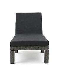 Streamdale Wicker Patio Chaise Lounge with Water Resistant Cushion