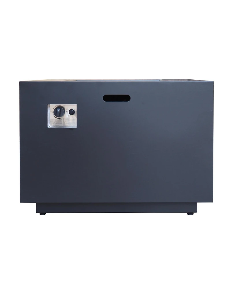 Streamdale 24" Patio Fire Pit, 33" Square, 50K Btu, Dark Grey, Tank Inside