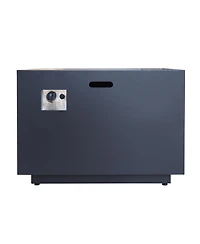 Streamdale 24" Patio Fire Pit, 33" Square, 50K Btu, Dark Grey, Tank Inside