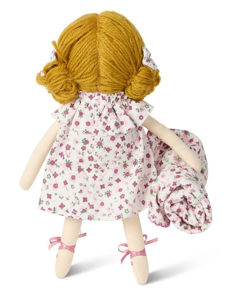 MeMoi 2 Piece "Luna" Mini Rag Doll and Security Blanket Set