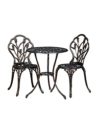 Streamdale Copper Tulip Bistro Set - Table & 2 Chairs