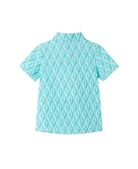 Andy & Evan Toddler Boys Toddler/Child Aqua Geo Shark Buttondown Shirt
