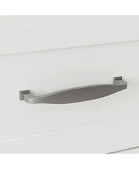 White wooden shoe cabinet with six storage cabinets and one drawer,shoe rack with adjustable shelves